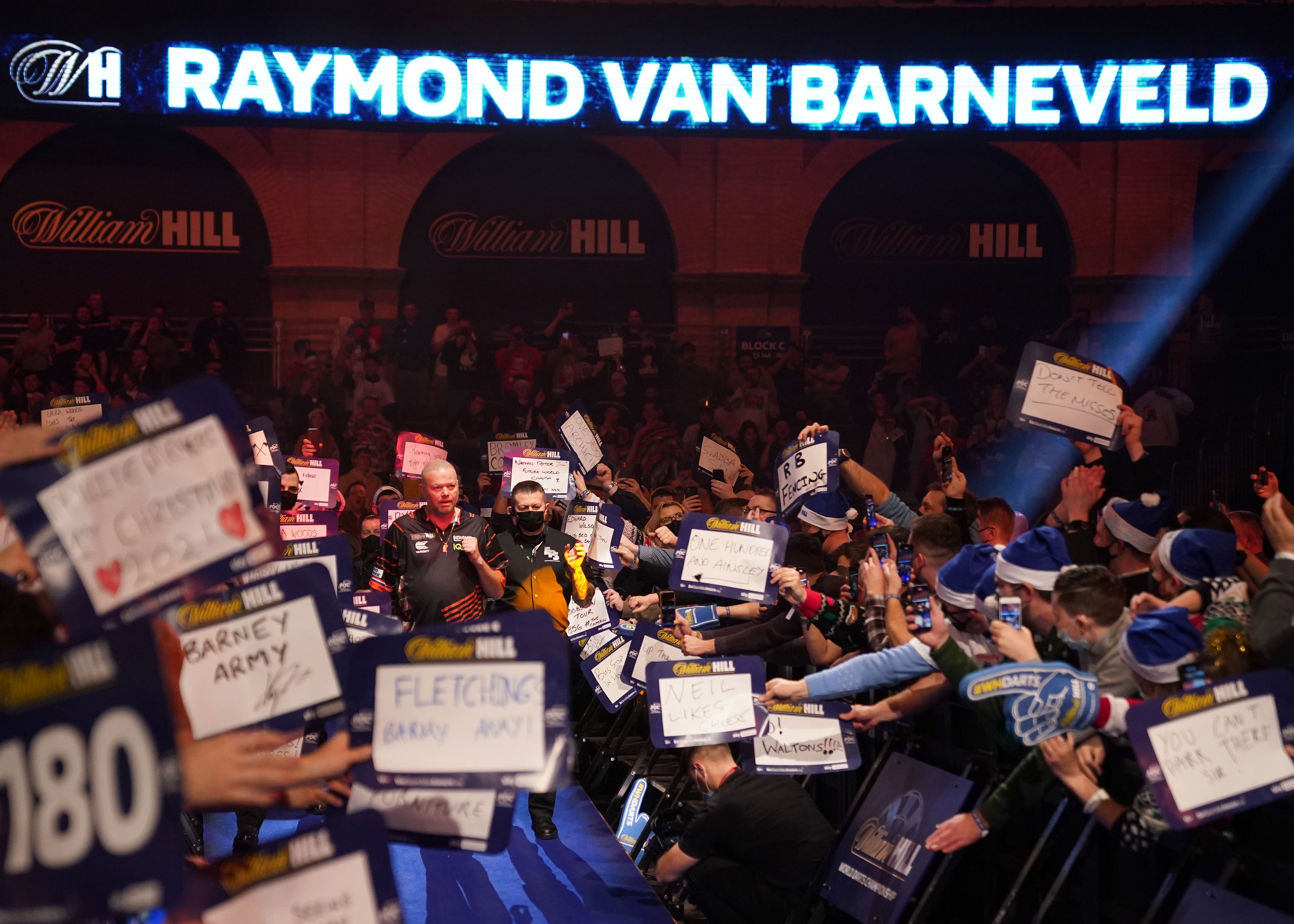 Raymond van Barneveld had lots of support at Alexandra Palace